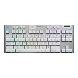 logitech 罗技 G913 TKL 84键  双模机械键盘 白色 GL T机械轴 RGB