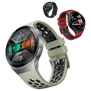 HUAWEI 华为 WATCH GT 2e 智能手表 46mm 黑色不锈钢表壳 曜石黑橡胶表带（ECG、血氧、GPS）