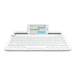 logitech 罗技 K480 79键 蓝牙无线薄膜键盘 白色 无光