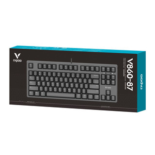 RAPOO 雷柏 V860-87 87键 有线机械键盘 黑色 Cherry青轴 无光