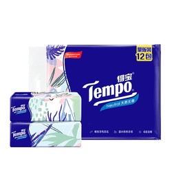 Tempo/得宝软抽纸4层100抽12包+良品铺子手撕面包1.05kg+ 食用盐200g*2件+凑单品