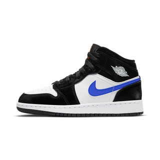 AIR JORDAN 耐克（NIKE）Air Jordan aj1板鞋女子新款中帮休闲耐磨运动篮球鞋 554725-084（黑白蓝 熊猫） 37.5