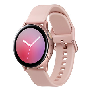 SAMSUNG 三星 Galaxy Watch Active 2 智能手表 44mm 粉色铝合金表盘 玫瑰金硅胶表带（GPS、扬声器）