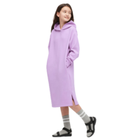 UNIQLO 优衣库 433510 女童连衣裙 浅蓝紫色 150cm