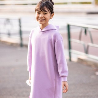 UNIQLO 优衣库 433510 女童连衣裙 浅蓝紫色 150cm