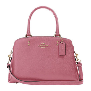 COACH 蔻驰 LILLIE系列 女士牛皮戴妃包 91146 IMROS 粉色 中号