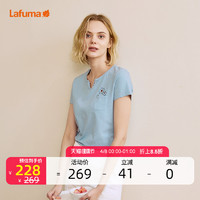 法国LAFUMA乐飞叶户外21新款夏季气质时尚短袖T恤女V领LFTS0BS45Y