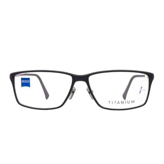 蔡司（ZEISS）镜架全框钛+板材ZS-75008-F902光学眼镜框男女款商务休闲远近视配镜眼镜架磨砂黑框黑色腿56mm