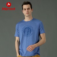 Marmot/土拨鼠户外运动男士排汗棉感速干短袖T恤