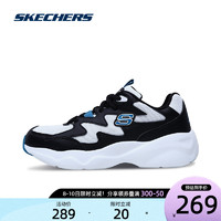 Skechers斯凯奇2021新款女款轻便复古跑鞋透气撞色休闲厚底运动鞋