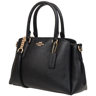 COACH 蔻驰 女士皮质手提戴妃包 F28977 IMBLK 金标 黑色 中号