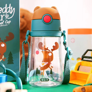 BEDDYBEAR 杯具熊 萌宠系列 3D版 儿童吸管杯 380ml 麋鹿