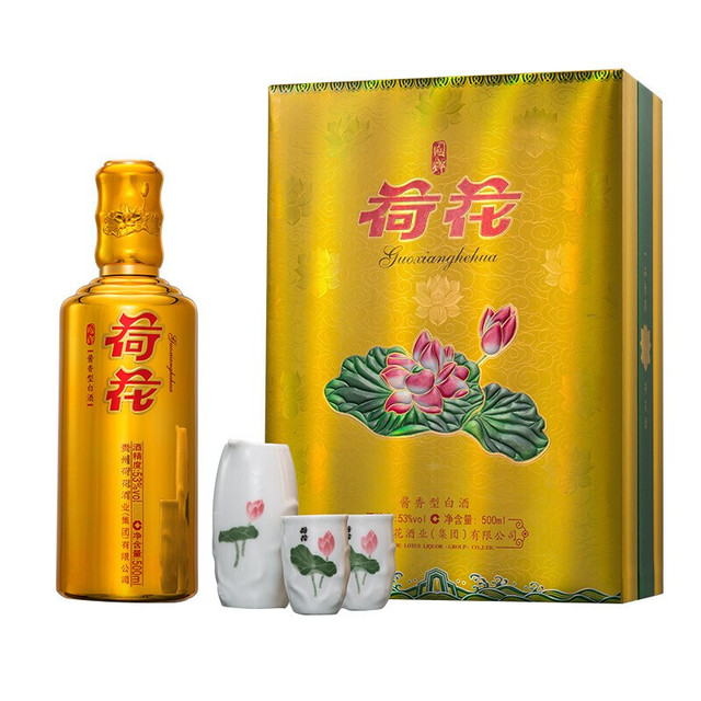 荷花金荷花53%vol 酱香型白酒500ml 单瓶装【报价价格评测怎么样