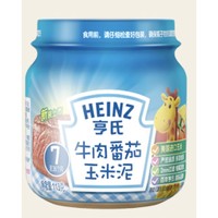 Heinz 亨氏 宝宝辅食蔬果肉泥 牛肉番茄玉米味  6瓶装
