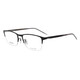 雨果博斯 HUGO BOSS 男女款商务光学眼镜框黑色半镜框黑银色镜腿近视眼镜架 1306F TI7 57MM