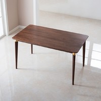 铜木主义 梵高 黑胡桃原木餐桌 1.4m