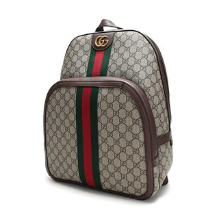 GUCCI 古驰 OPHIDIA系列 男士帆布双肩包 547967 9U8BT 8994 米色/乌木色 中号