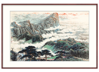 橙舍 关山月山水画墙壁画客厅挂画大气办公室装饰画风景酒店大厅国画