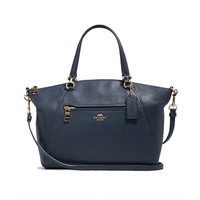 COACH 蔻驰 Prairie系列 女士手提斜挎托特包 79997 深蓝色 中号