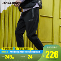 JackJones杰克琼斯冬男士潮抽绳束脚休闲运动长裤卫裤220414044