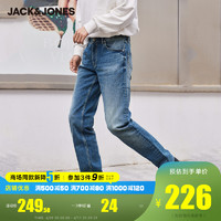 JackJones杰克琼斯冬男潮流休闲弹力舒适水洗猫须牛仔裤220432016
