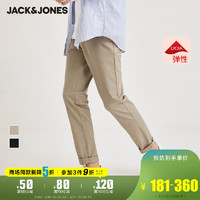 JackJones杰克琼斯冬季男简约百搭商务舒适微弹休闲长裤220414022