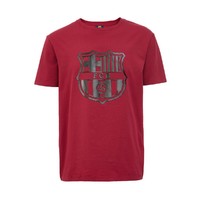 杰克琼斯足球俱乐部联名巴塞罗那时尚个性印花男士t恤短袖 S 红色