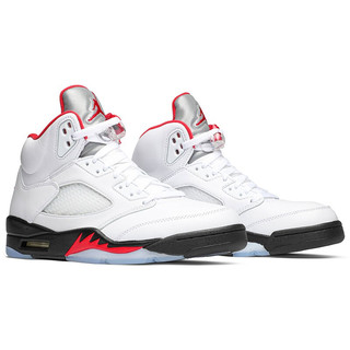 AIR JORDAN 正代系列 Air Jordan 5 Retro (Gs) 女子篮球鞋 440888-102 白/红 36