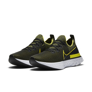 NIKE 耐克 React Infinity Run Fk 男子跑鞋 CD4371-013 黑/音速黄 42