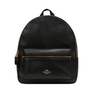 COACH 蔻驰 女士皮质双肩包 30550 IMBLK 黑色 中号