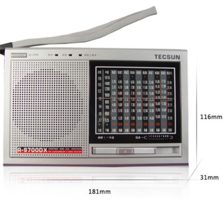TECSUN 德生 R-9700DX 收音机 银灰色
