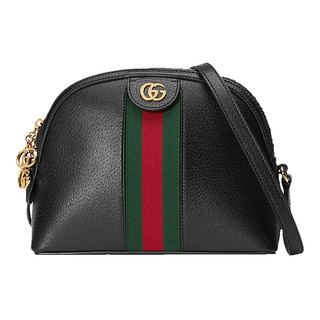 GUCCI 古驰 OPHIDIA系列 女士牛皮斜挎贝壳包 499621 DJ2DG 1060 黑色 小号