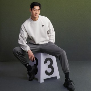 adidas 阿迪达斯 MUSINSA限定发售系列 LOGO SWEAT 男子运动卫衣 H37068 淡灰色 M