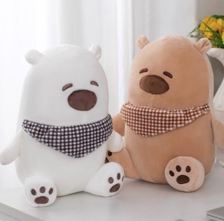 MINISO 名创优品 坐姿糯米熊毛绒玩具 棕色 10寸