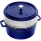 Prime会员：Staub 经典系列 珐琅铸铁锅 深蓝色 26cm（带蒸屉）