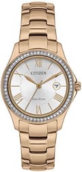 CITIZEN 西铁城 女士 Eco-Drive 不锈钢表带腕表 粉红色