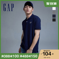 Gap男装LOGO纯色商务POLO衫897003 2021夏季新款男士通勤短袖T恤