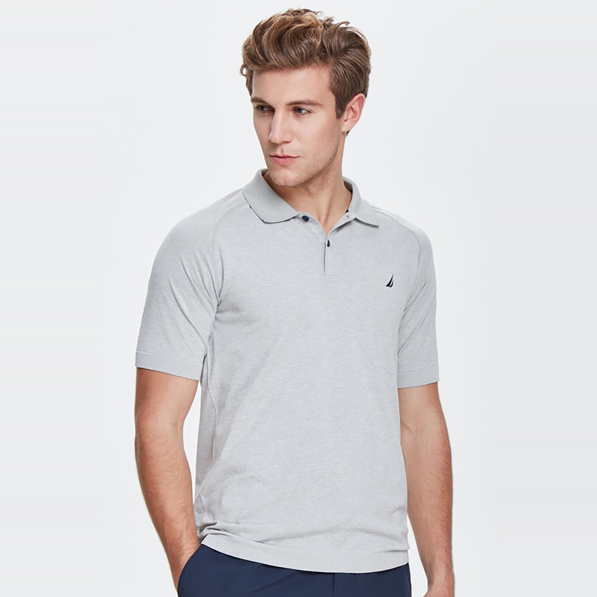 短袖t恤_nautica 诺帝卡 kc92750gh 男士polo衫-什么值得买