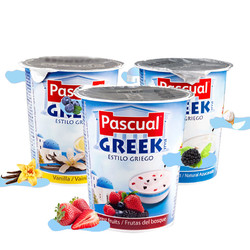 西班牙进口Pascual帕斯卡酸奶 原味果粒常温全脂希腊风味125g*4杯