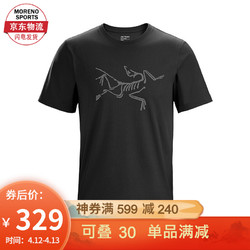 Arcteryx始祖鸟T恤男运动户外短袖Archaeopteryx SS T-Shirt 经典款 黑色II XL