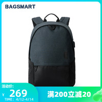 BAGSMART bagsmart休闲背包情侣时尚通勤简约大容量双肩包商务电脑双肩包男