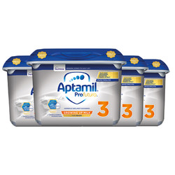 英国Aptamil爱他美白金版3段1-3岁进口婴幼儿奶粉4罐800g