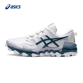 ASICS/亚瑟士男子运动鞋跑避震缓冲跑鞋越野鞋GEL-FujiTrabuco 8 灰色/藏青色 41.5