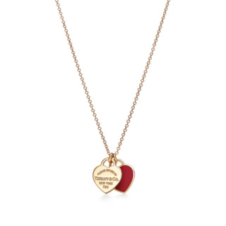 Tiffany&Co. 蒂芙尼 67801024 心形18K黄金珐琅项链
