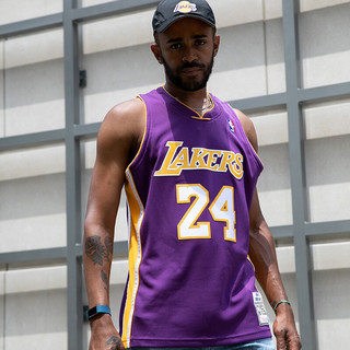 Mitchell & Ness NBA湖人队08-09赛季 男子运动篮球服 AJY4EL18017-LALPURP08KBR 紫色 M