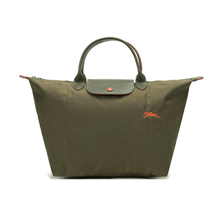 LONGCHAMP 珑骧 Le Pliage Club系列 女士手提包中号 L1623619A23 墨绿色