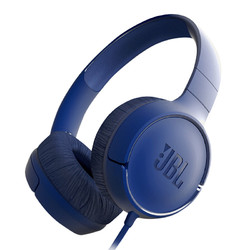 JBL 杰宝 TUNE 500 头戴式有线耳机 石墨蓝