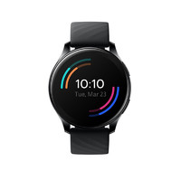OnePlus 一加 Watch W301CN 4G智能手表 46mm 亮黑表壳 黑色橡胶表带（GPS、NFC、血氧）