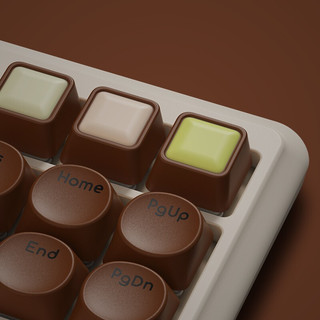 ikbc 歌帝梵 87键 2.4G蓝牙 双模无线机械键盘 巧克力 ttc茶轴 无光