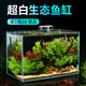 超白鱼缸玻璃桌面客厅生态小型斗鱼金鱼乌龟缸造景懒人养鱼水草缸